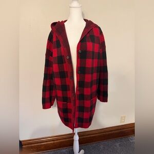 J. Jill Plaid Knit Cardigan
